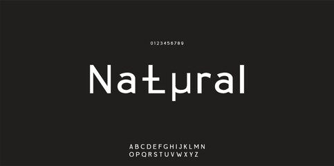 Fototapeta premium Minimal modern logo alphabet fonts. Typography minimalist urban sana serif digital fashion future creative logos fonts. vector illustration.