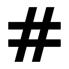 Fototapeta premium Abstract symbol of a hashtag or number sign for social media