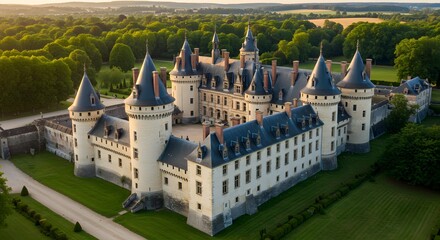 Medieval castle aerial view