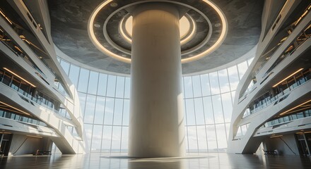 Obraz premium Modern architecture interior hallway