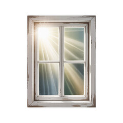 window on a blue sky