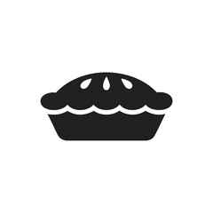 Black Silhouette of a Pie food dessert