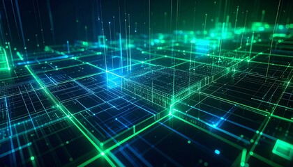 Obraz premium Abstract network design futuristic technology