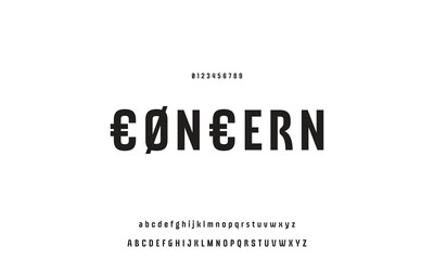 Abstract Fashion alphabet letters font logo. Minimal modern urban fonts for logo, brand etc. Typography typeface uppercase lowercase and number. vector illustration.