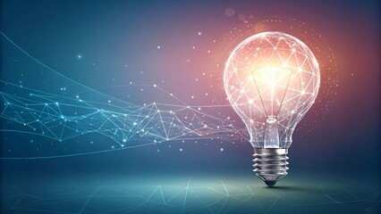Illuminated Lightbulb Network Innovation Technology and Ideas Concept