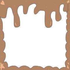 vector chocolate background with splash