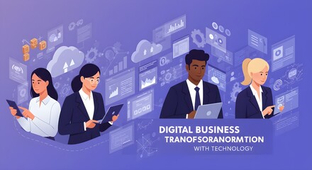 Businesspeople digital transformation