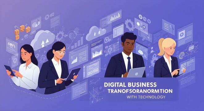 Businesspeople digital transformation
