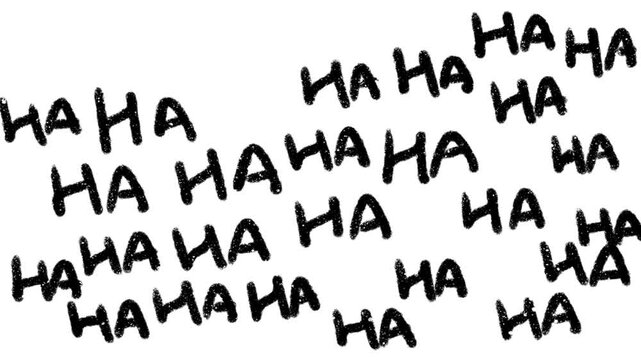 HA HA HA lettering word loop video. Animated of ha ha ha comic sound effect laugh expression symbol.