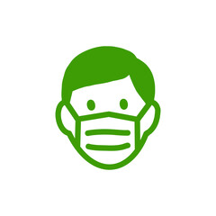 医療用マスクアイコン - Medical Face Mask Icon	