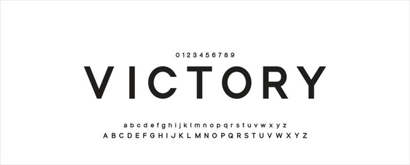 Modern Bold Font. Sans Serif Font. Regular Uppercase Lowercase Typography urban style alphabet fonts for fashion, sport, technology, digital, movie, logo design, vector illustration © Mark