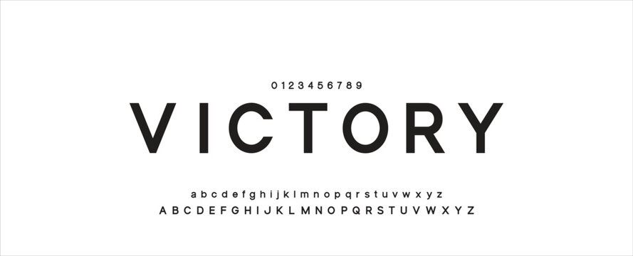 Modern Bold Font. Sans Serif Font. Regular Uppercase Lowercase Typography urban style alphabet fonts for fashion, sport, technology, digital, movie, logo design, vector illustration