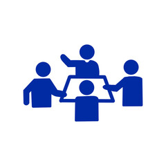 Meeting and Discussion Icon / 会議とディスカッションのアイコン（打ち合わせ・ブレインストーミング・チームワーク）