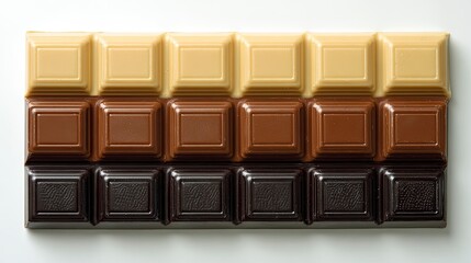 Three Rows Assorted Chocolate Bars
