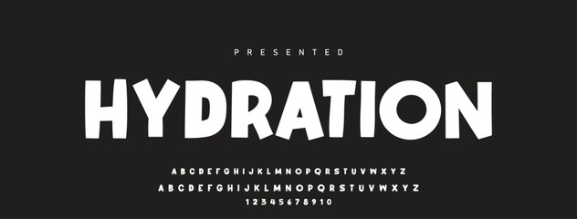 Font alphabet creative modern with black dots, letters A, B, C, D, E, F, G, H, I, J, K, L, M, N, O, P, Q, R, S, T, U, V, W, X, Y, Z and numerals 0, 1, 2, 3, 4, 5, 6, 7, 8, 9, vector illustration 10EPS © Mark