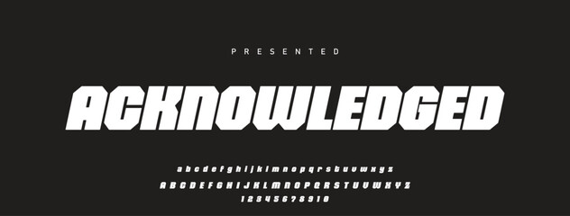 Font alphabet creative modern with black dots, letters A, B, C, D, E, F, G, H, I, J, K, L, M, N, O, P, Q, R, S, T, U, V, W, X, Y, Z and numerals 0, 1, 2, 3, 4, 5, 6, 7, 8, 9, vector illustration 10EPS © Mark