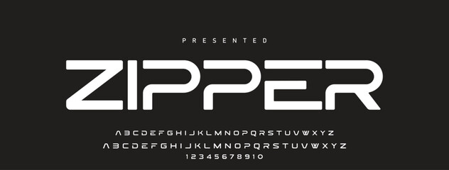 Font alphabet creative modern with black dots, letters A, B, C, D, E, F, G, H, I, J, K, L, M, N, O, P, Q, R, S, T, U, V, W, X, Y, Z and numerals 0, 1, 2, 3, 4, 5, 6, 7, 8, 9, vector illustration 10EPS © Mark