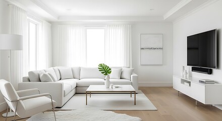 Modern Minimalist Living Room Interior Design.