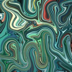Flowing teal and green swirls create a dynamic abstract pattern, ideal for digital art, fashion designs, and stylish backgrounds.