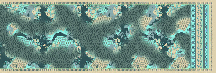 pallu saree and garments design for dizital and textile prints