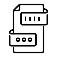 Binary icon, line icon style