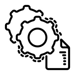 Gear icon, line icon style