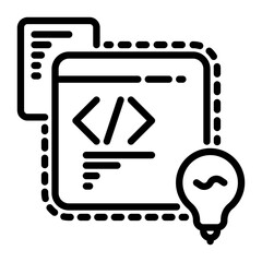 Program icon, line icon style