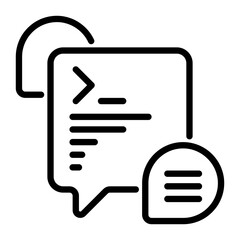 Prompt icon, line icon style