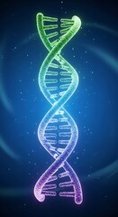 Colorful DNA Double Helix Illustration.