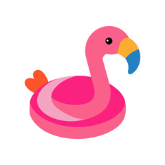 pool float flamingo vector art illustration.