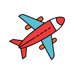 Toy airplane vector art illustration.
