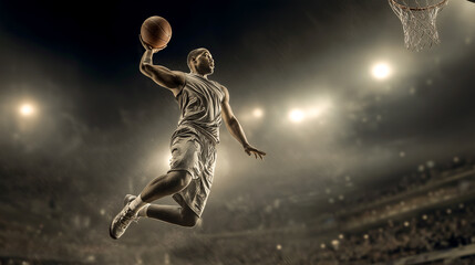 basketball player jumping