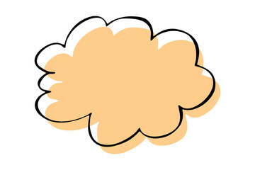 Hand drawn speech bubble Blank empty message box Textbox frame for banners, price tags, stickers, design