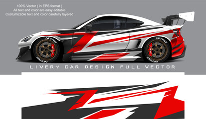 car livery graphic vector. abstract grunge background design for vehicle vinyl wrap and car branding