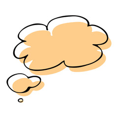 Hand drawn speech bubble Blank empty message box Textbox frame for banners, price tags, stickers, design