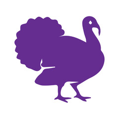 Purple Turkey Silhouette