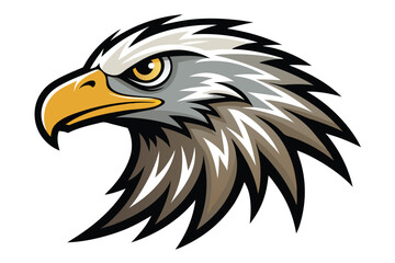 Eagle design showcasing fierce expression and intricate feather details suitable for various art projects