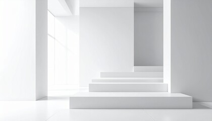 Empty modern interior design scene