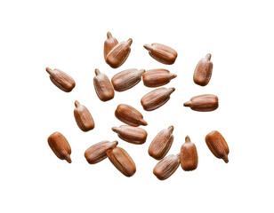 Obraz premium Peeled Sunflower seeds isolated on transparent png 