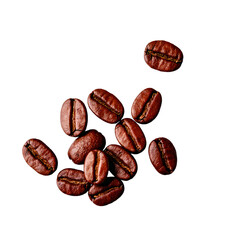 Obraz premium coffee beans on white background