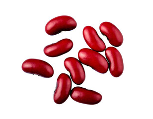Top view of red beans isolated on transparent png