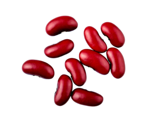 Top view of red beans isolated on transparent png