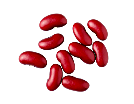 Top view of red beans isolated on transparent png - Powered by Adobe
