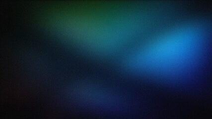 Abstract dark background with blue and green light spots creating a mysterious and atmospheric ambiance