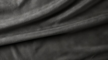 Charcoal Gray Velvet Smooth Texture Subtle Pattern Soft Wrinkled Fabric Cloth Beautiful Gradient Shades Illustration Template Background Copy Space Theme Collection 16:9