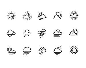 Collection of weather icons