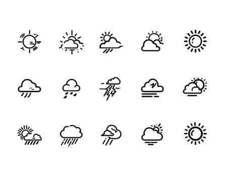 Collection of weather icons