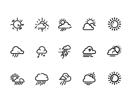 Collection of weather icons