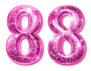 Retro Pink Glitter Sparkle Text PNG