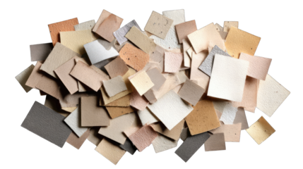 Pile of assorted paper scraps